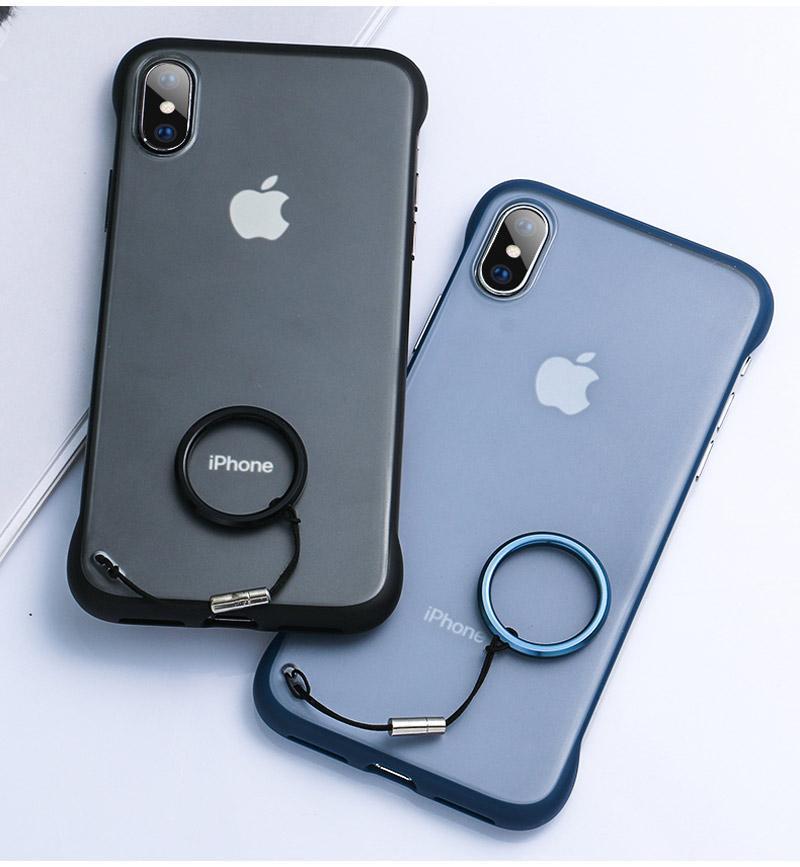 iPhone X / XS Max Frameless Semi Transparent Ring Finger Case