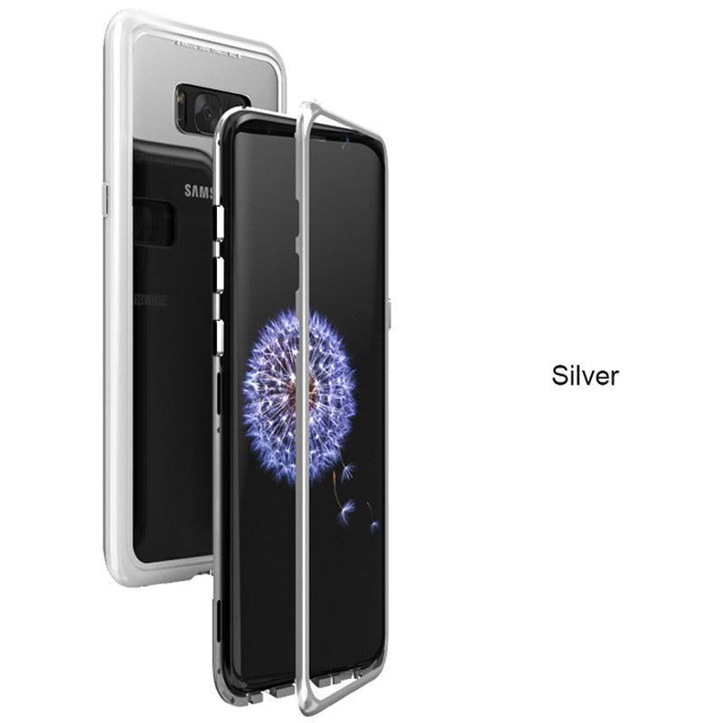 Tempered Glass Magnetic Adsorption Phone Case for Galaxy S8/ S8 Plus
