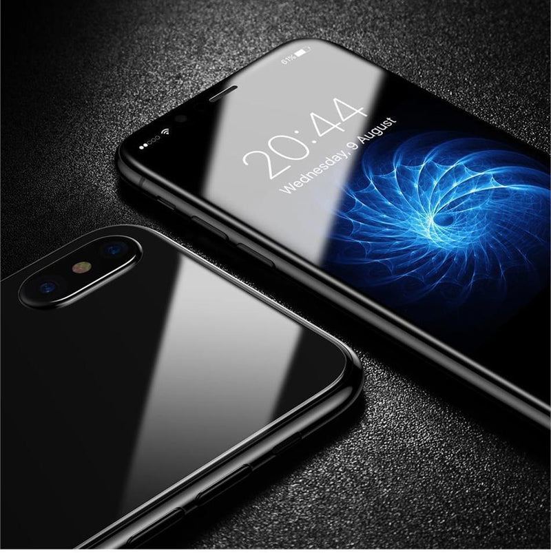 iPhone X 5D Round Curved Edge Tempered Glass Front+Back Protector