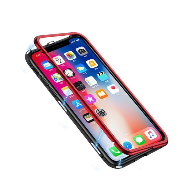 iPhone XS Tempered Glass Magnetic Adsorption Phone Case