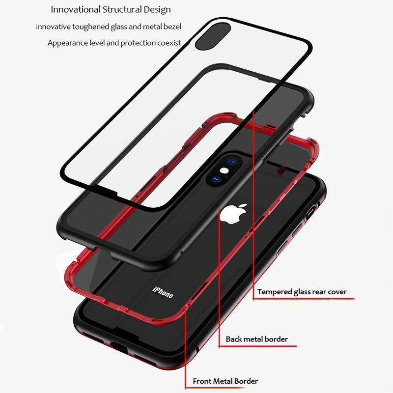 iPhone XS Max Tempered Glass Magnetic Adsorption Case