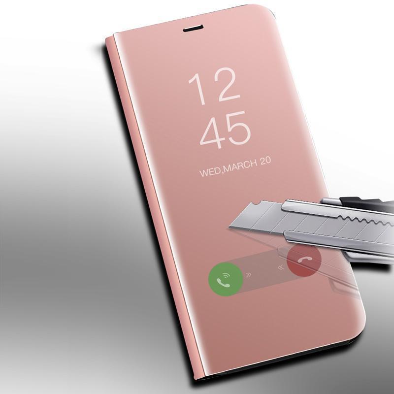 Clear View Smart Mirror Flip Phone Case for Redmi Y2 [Non-Sensor]