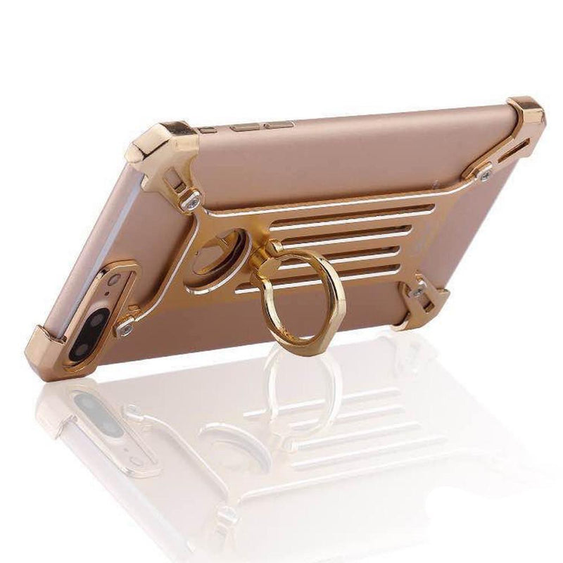 Creative Metal Bumper Zinc Alloy Protective Case with Ring Bracket