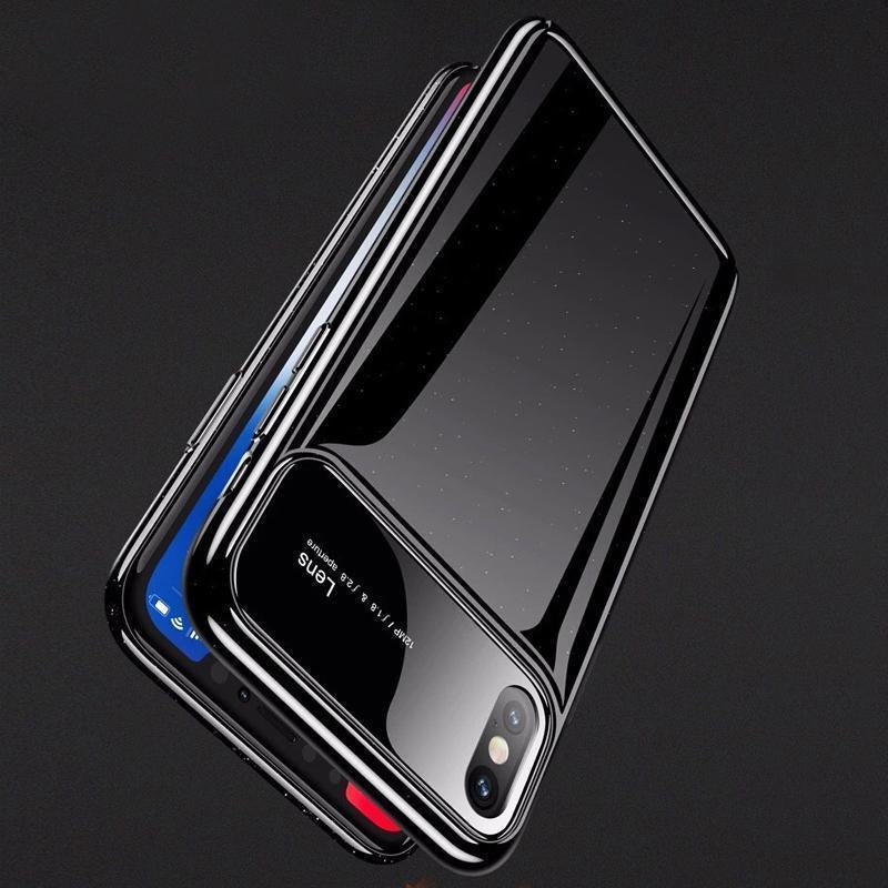 Tempered Glass Ultra Thin Mirror Effect Case For iPhone X
