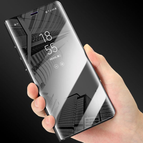 Original Clear View Smart Mirror Flip Case for Galaxy S8/ S8 Plus [Non-Sensor]