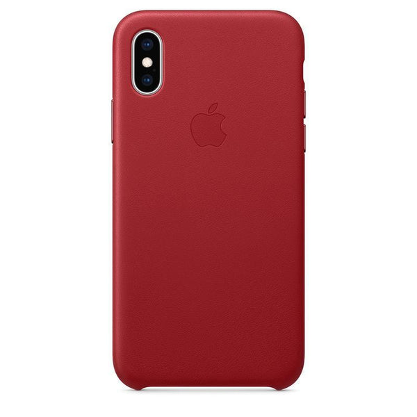 Apple iPhone X Series Leather Case - Red