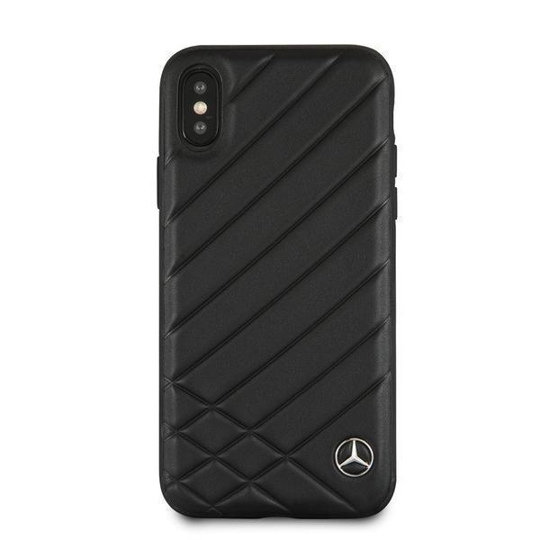 Mercedes Benz Pattern II Genuine Leather Hard Case for iPhone X