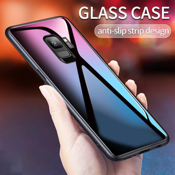 9H Tempered Glass Anti- Scratch Phone Case for Galaxy S9/ S9 Plus