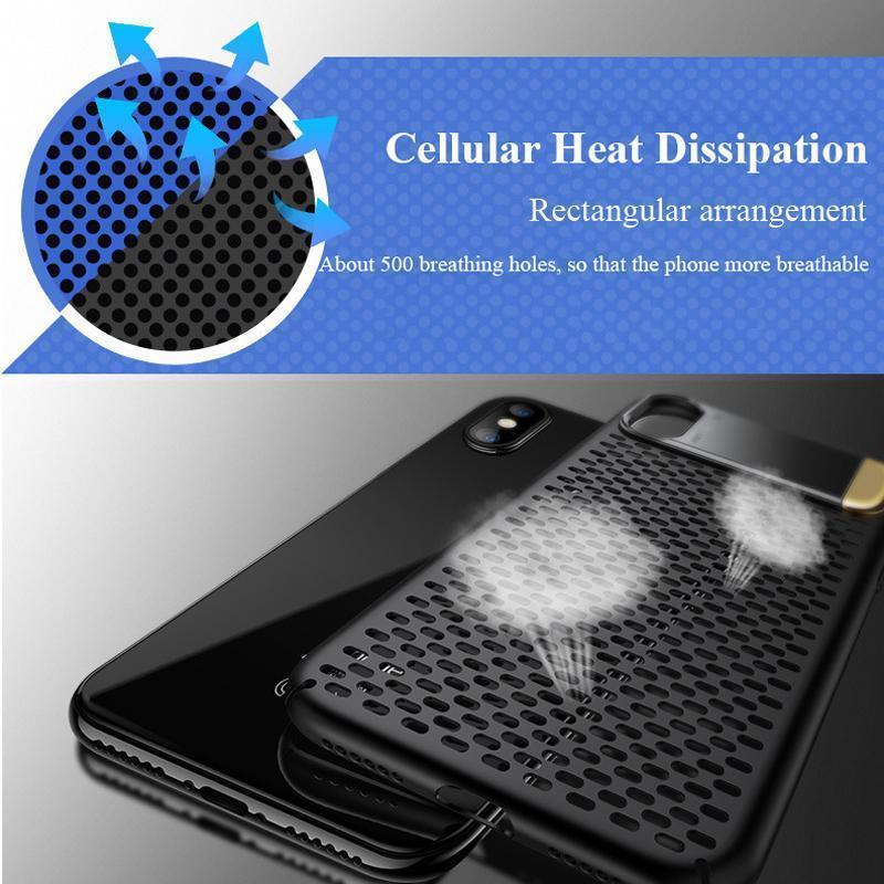 Hollow Honeycomb Heat Dissipation Case for Apple iPhone X