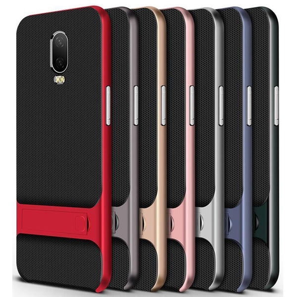 Armor Silicon Bracket With Kickstand Case For OnePlus 6T
