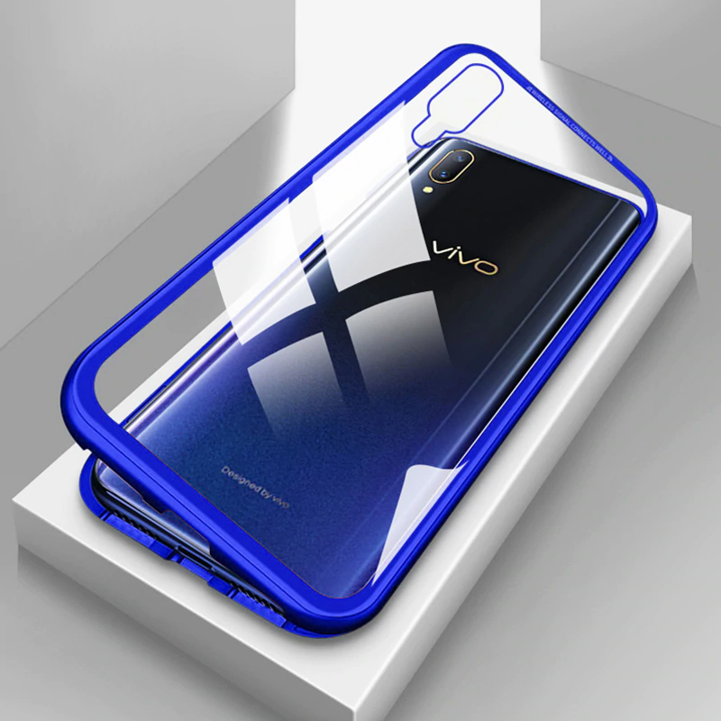 Magnetic Adsorption Tempered Glass Case For Vivo V11 Pro