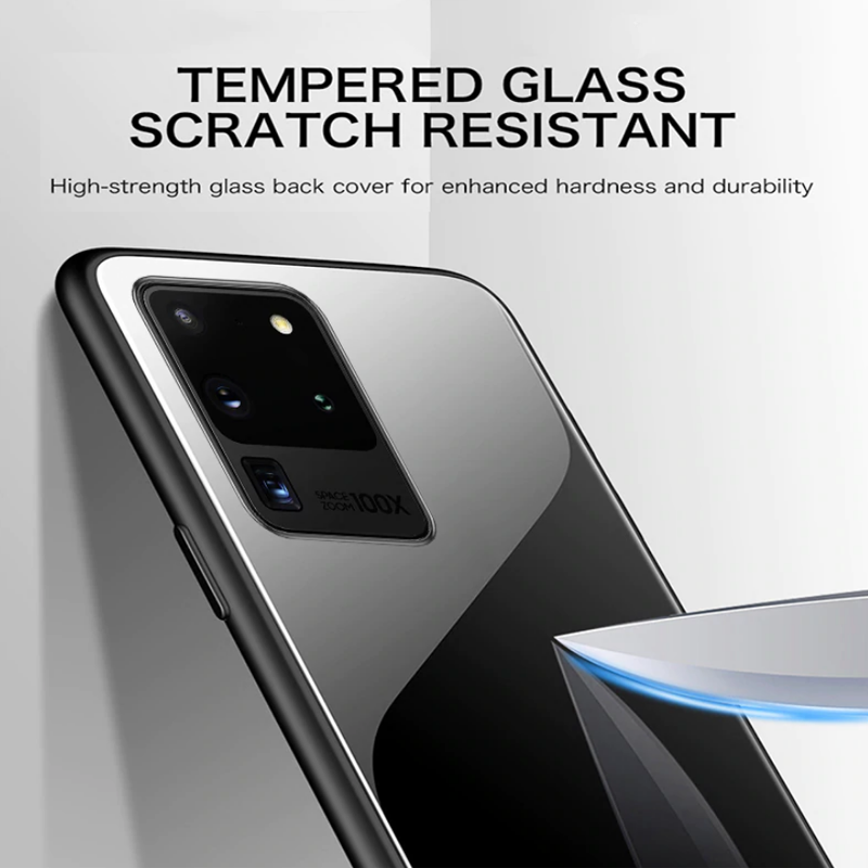 Luxury Tempered Glass Soft Edge Case for Galaxy S20 Ultra