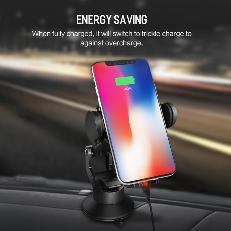 ROCK QI Car Wireless Phone Holder Charger for iPhone Samsung
