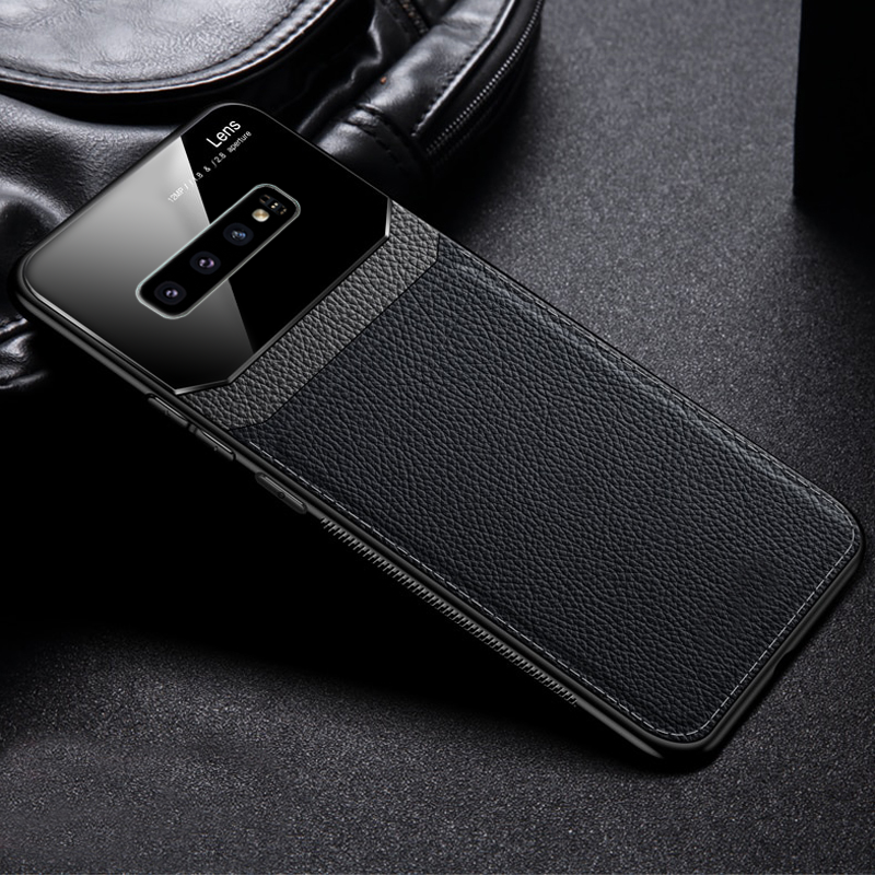 LEATHER LENS LUXURY CARD HOLDER CASE FOR GALAXY S10/ S10 PLUS