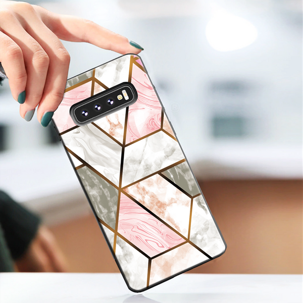 Galaxy S10/ S10 Plus Different Marble Patterns Glass Case