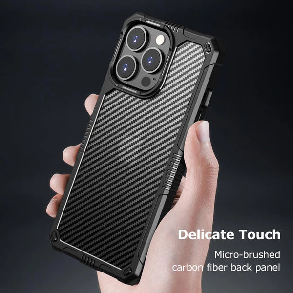 iPhone 13 Series Luxury Carbon Fiber Shockproof Antifall  Case