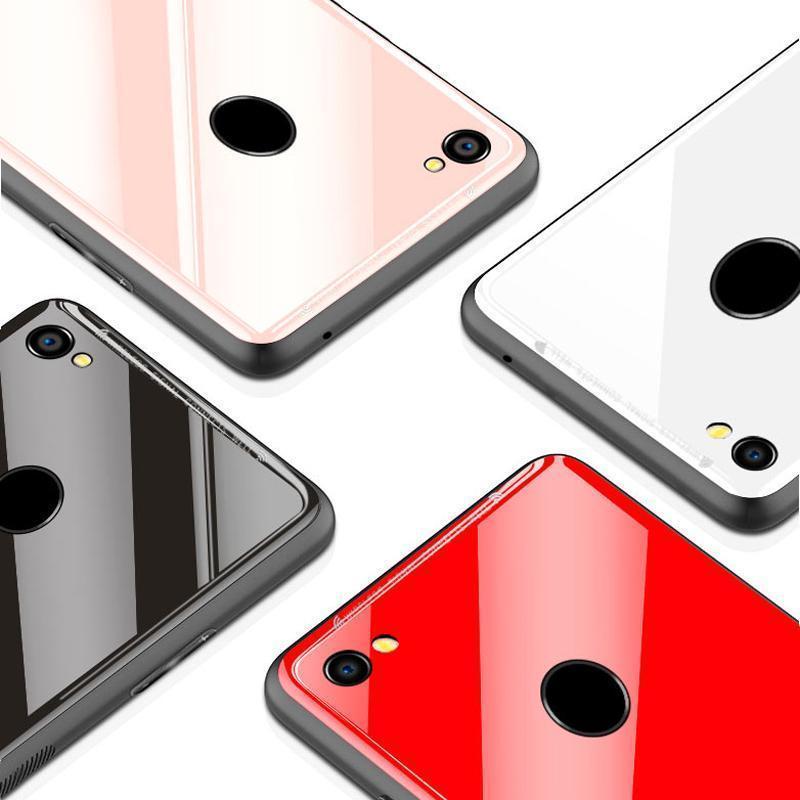 Ultra Thin Luxury Tempered Glass Shell Case for OPPO F7
