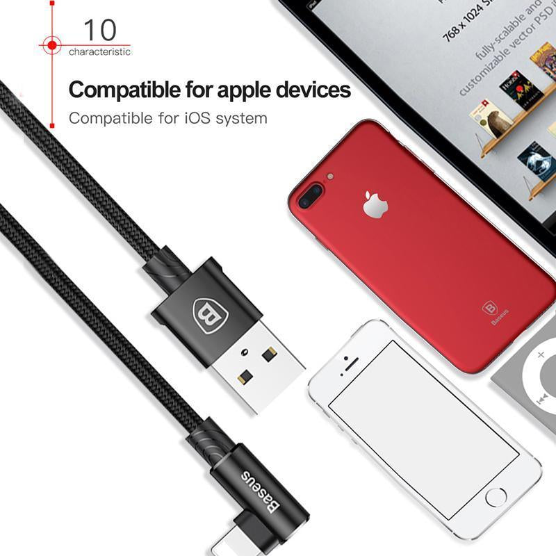 Baseus L Type 90 Degree USB Cable For iPhone