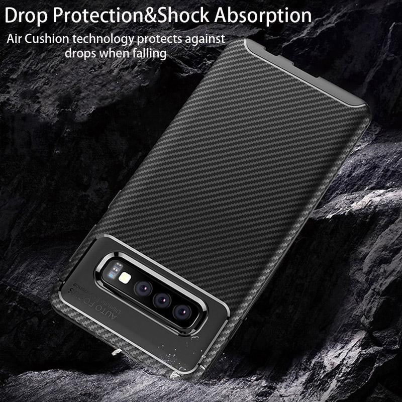 Galaxy S10 / S10 Plus Carbon Fiber Shockproof Soft Case