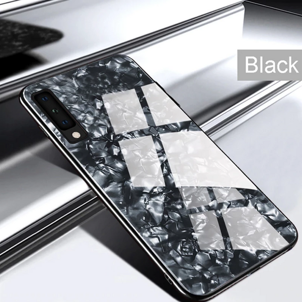 Galaxy A50s Marble Pattern Tempered Glass Case