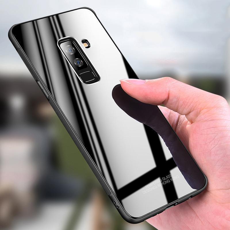 Tempered Glass Anti- Scratch Protective Case for Galaxy A6 Plus