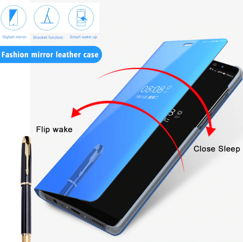Galaxy A70 Clear View Smart Mirror Flip Case [Non-Sensor]