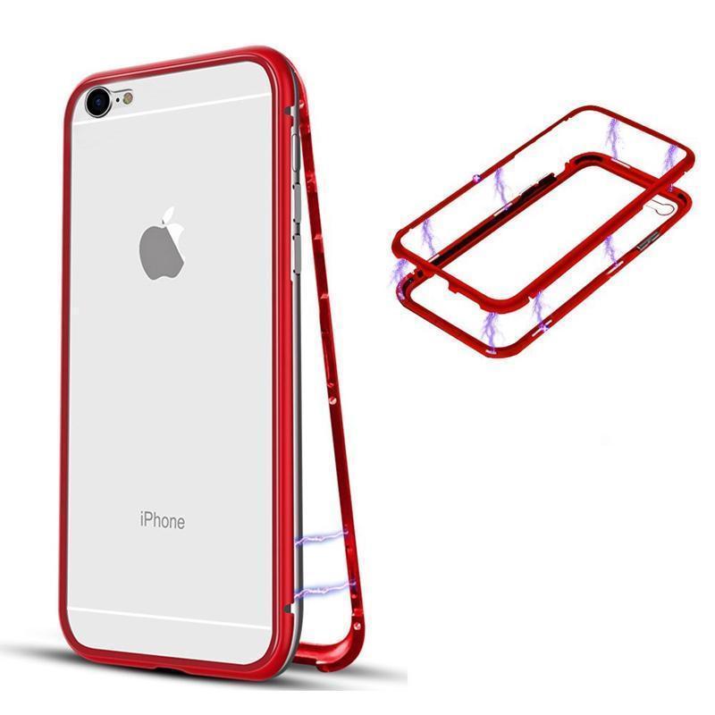 Tempered Glass Magnetic Adsorption Phone Case for iPhone 6 / 6S