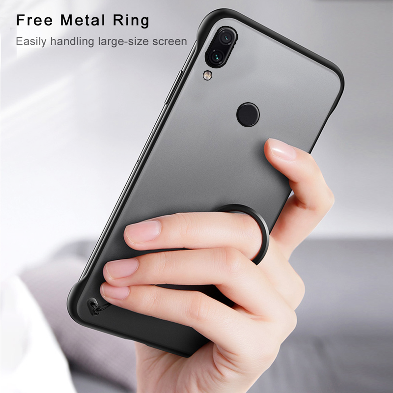 Redmi Note 7 / 7 Pro Frameless Semi Transparent Ring Finger Case