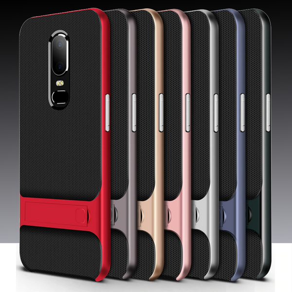 Armor Silicon Bracket With Kickstand Phone Back Case