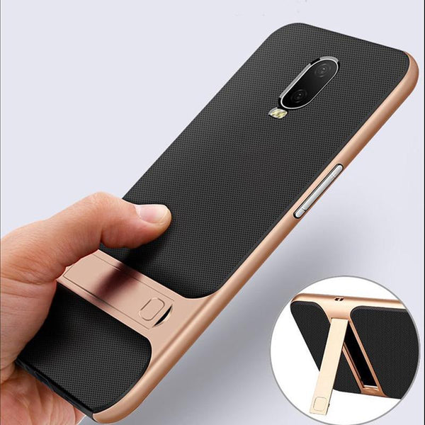 Armor Silicon Bracket With Kickstand Case For OnePlus 6T