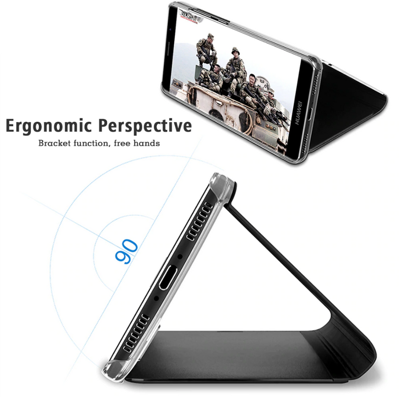 Galaxy A50 Clear View Smart Mirror Flip Case [Non-Sensor]