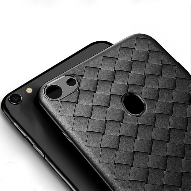 Luxury Weave Grid TPU Protective Back Case for Oppo F7